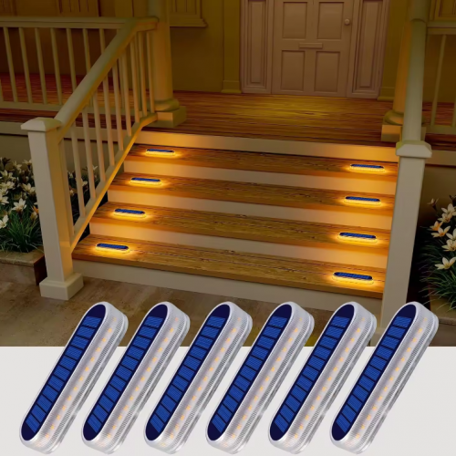 New Upgraded balcony waterproof garden solar powered fence lights outdoor yard deck light led step patio lights stair solar lamp