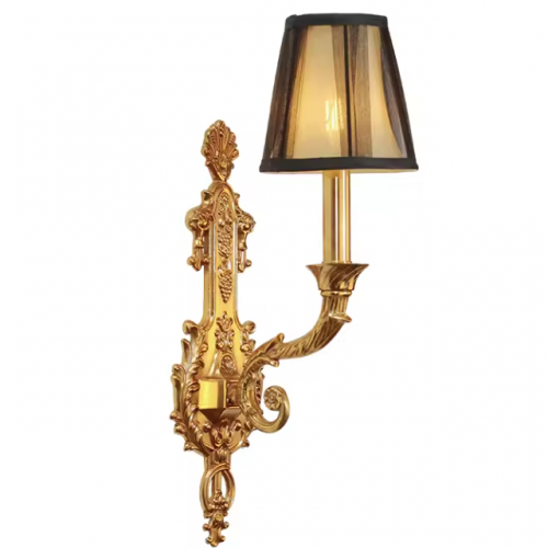 baroque wall lights brass american style fabric lamp shade wall lamp 2 arms sconces lighting classical 2 light